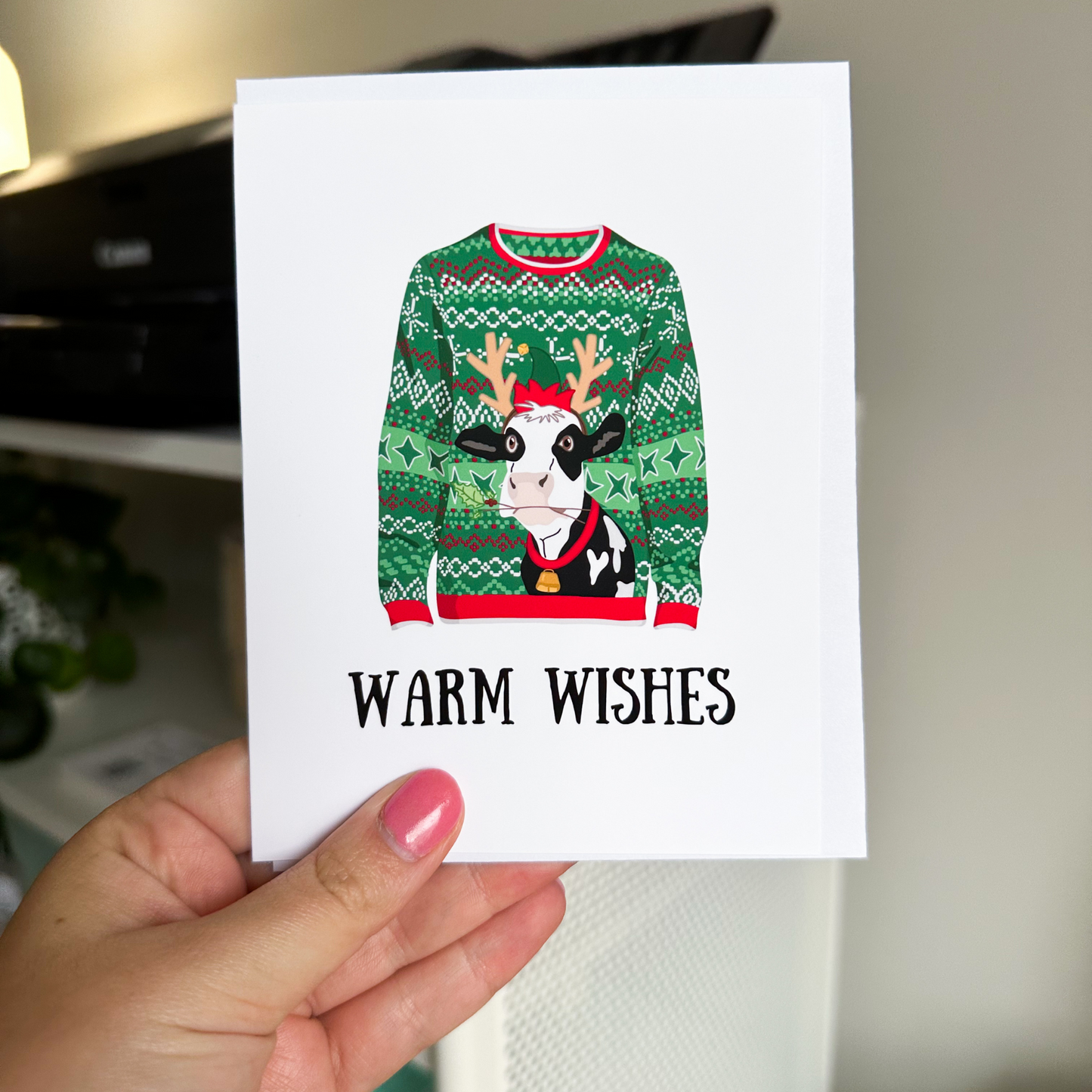 Christmas Sweater Holiday Card | Warm Wishes