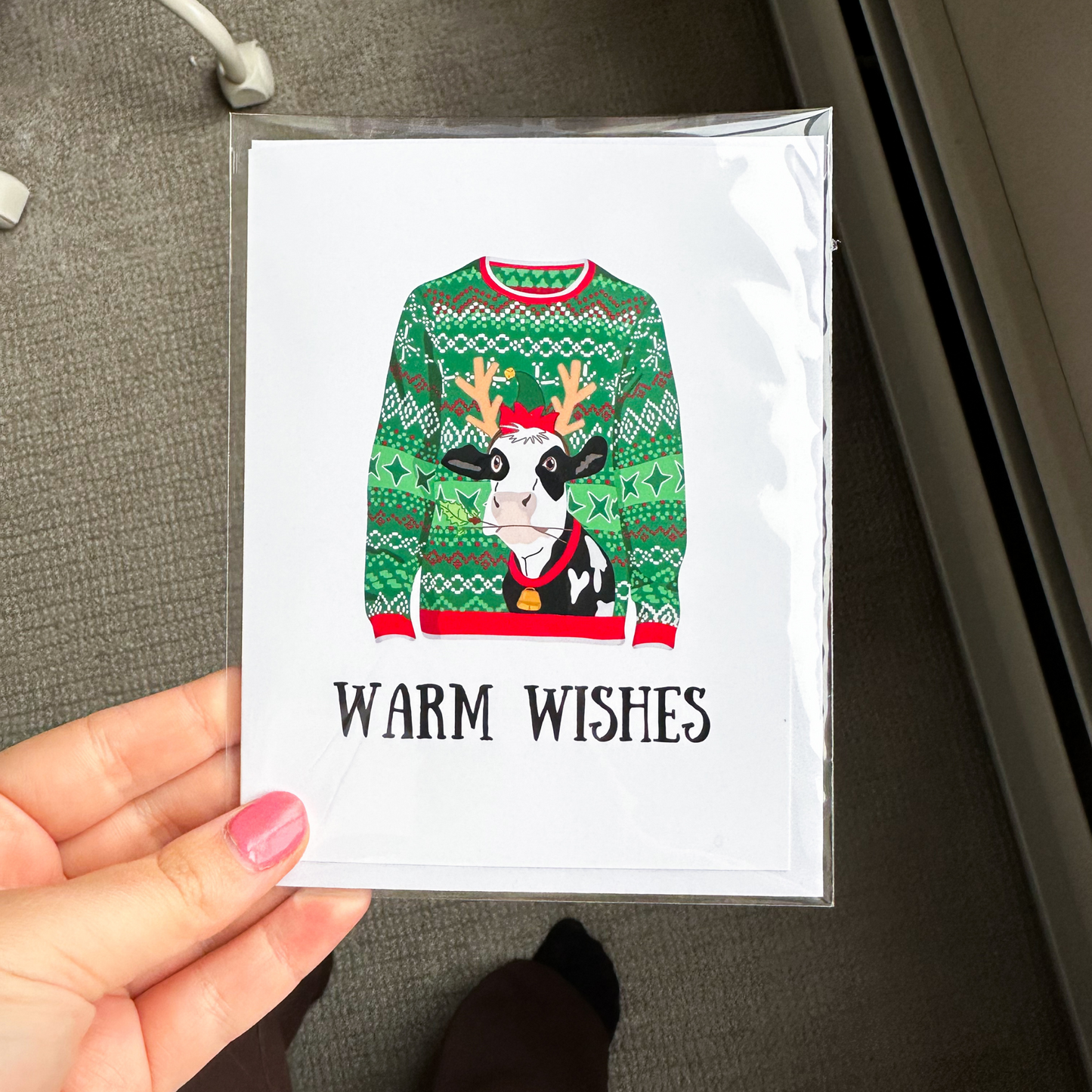 Christmas Sweater Holiday Card | Warm Wishes