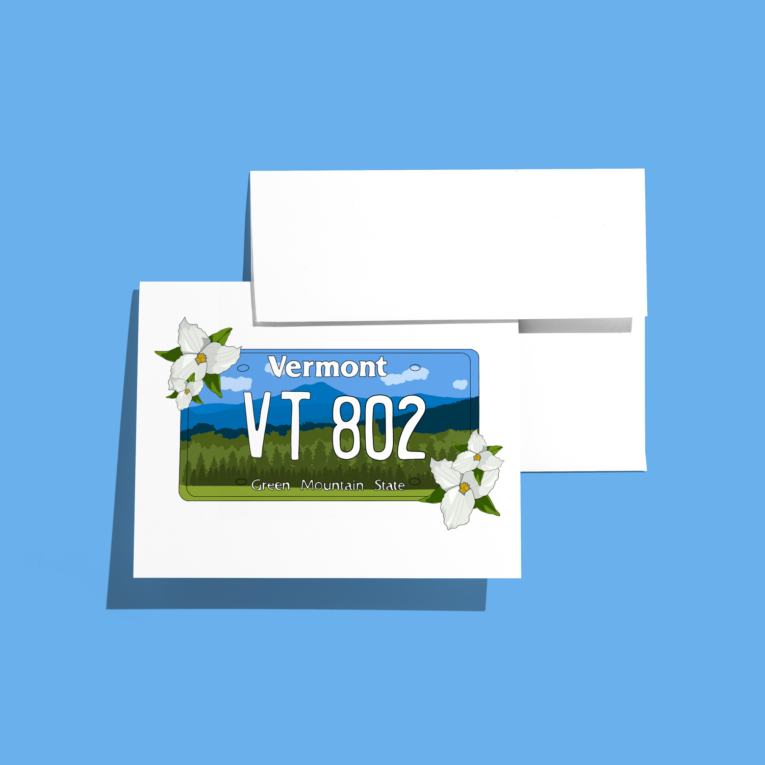 Vermont License Plate Greeting Card