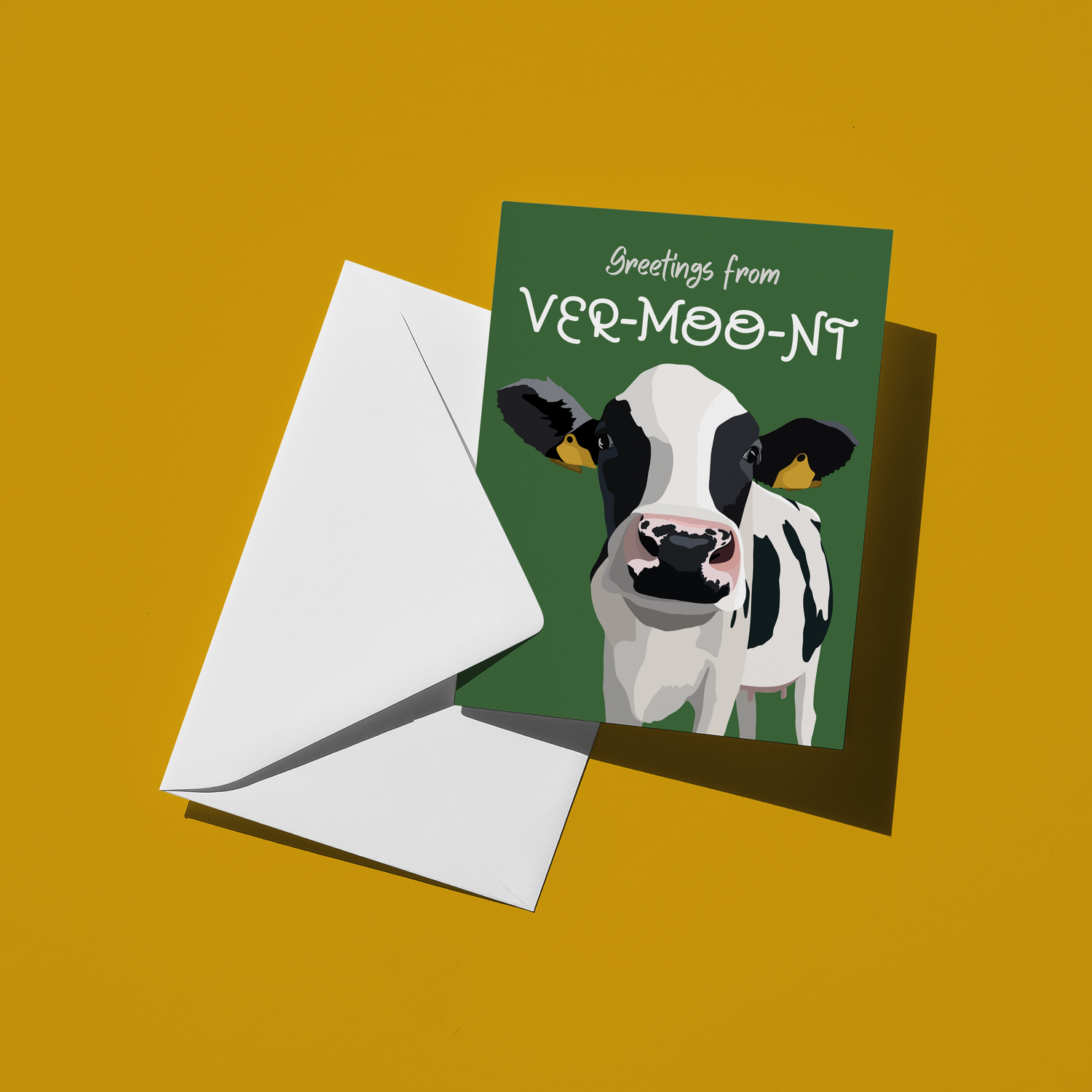 Greetings From Ver-moo-nt Card