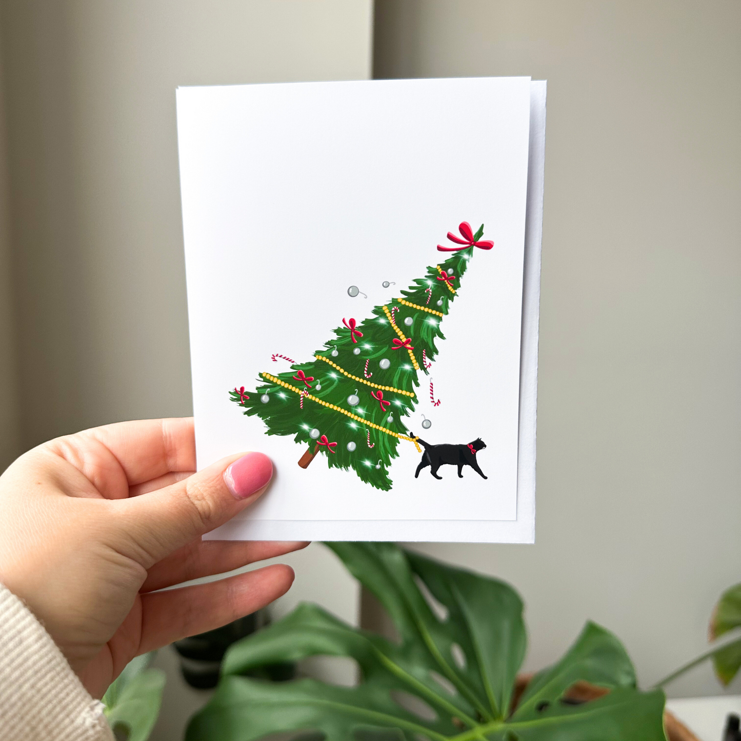 Christmas Cat Holiday Card | Funny Cat