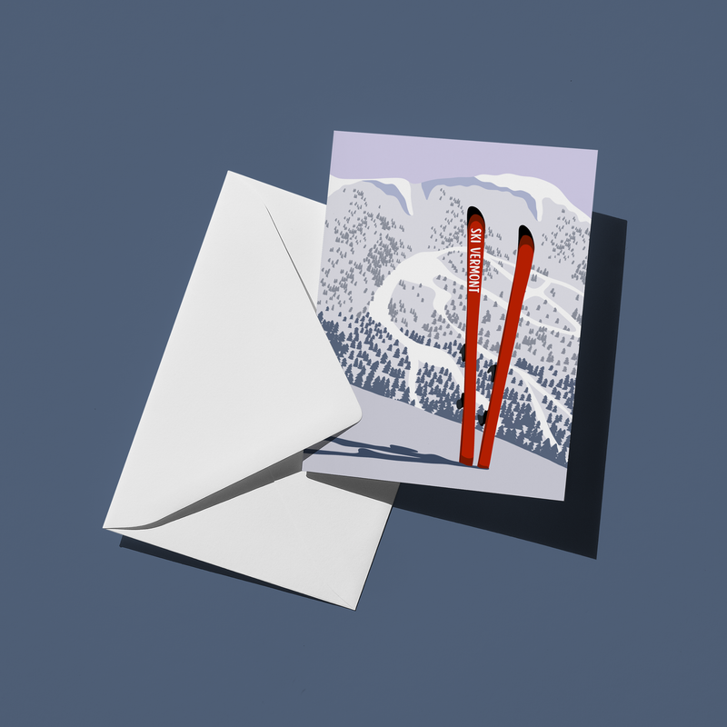 Ski Vermont Greeting Card