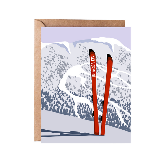 Ski Vermont Greeting Card