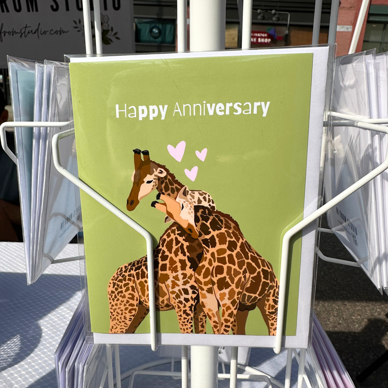 Giraffe Anniversary Card