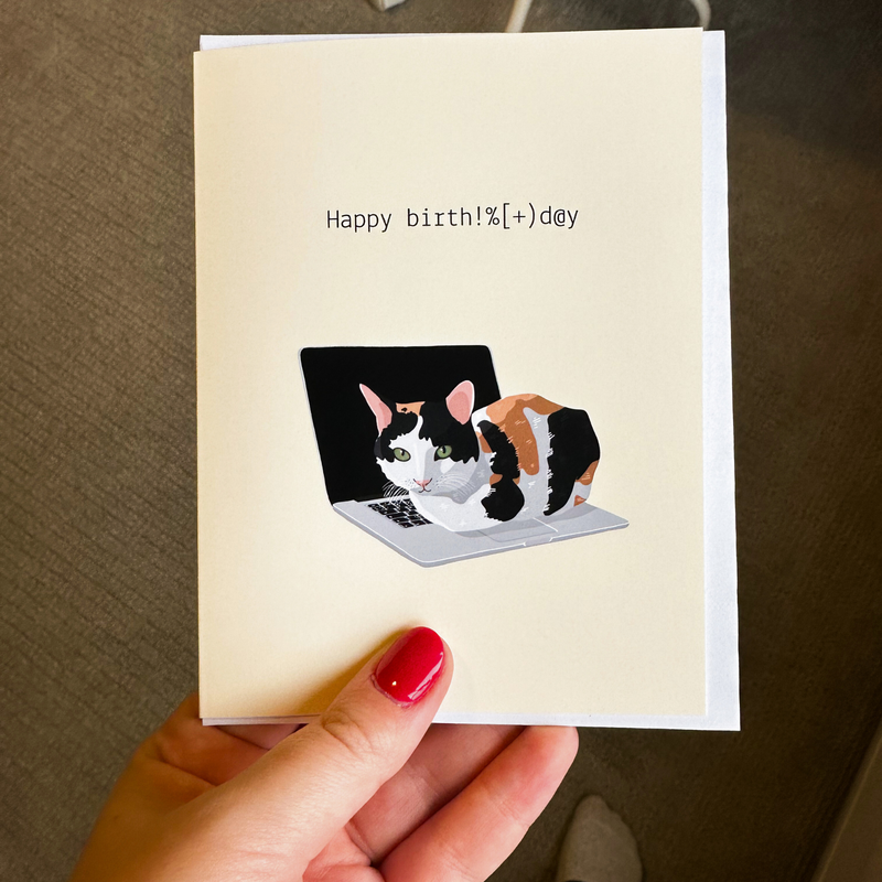 Birthday Cat Greeting Card