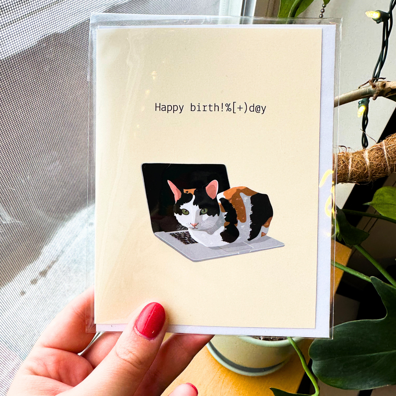 Birthday Cat Greeting Card