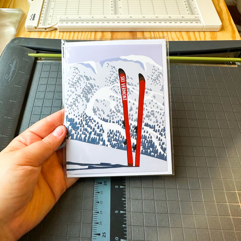 Ski Vermont Greeting Card
