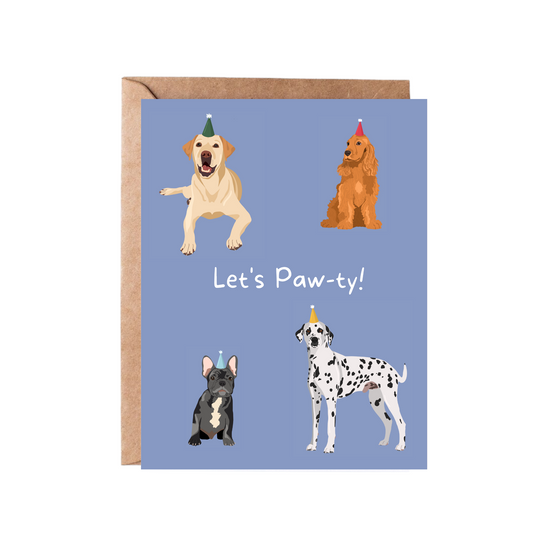 Birthday Dog Card | Let's Pawty 