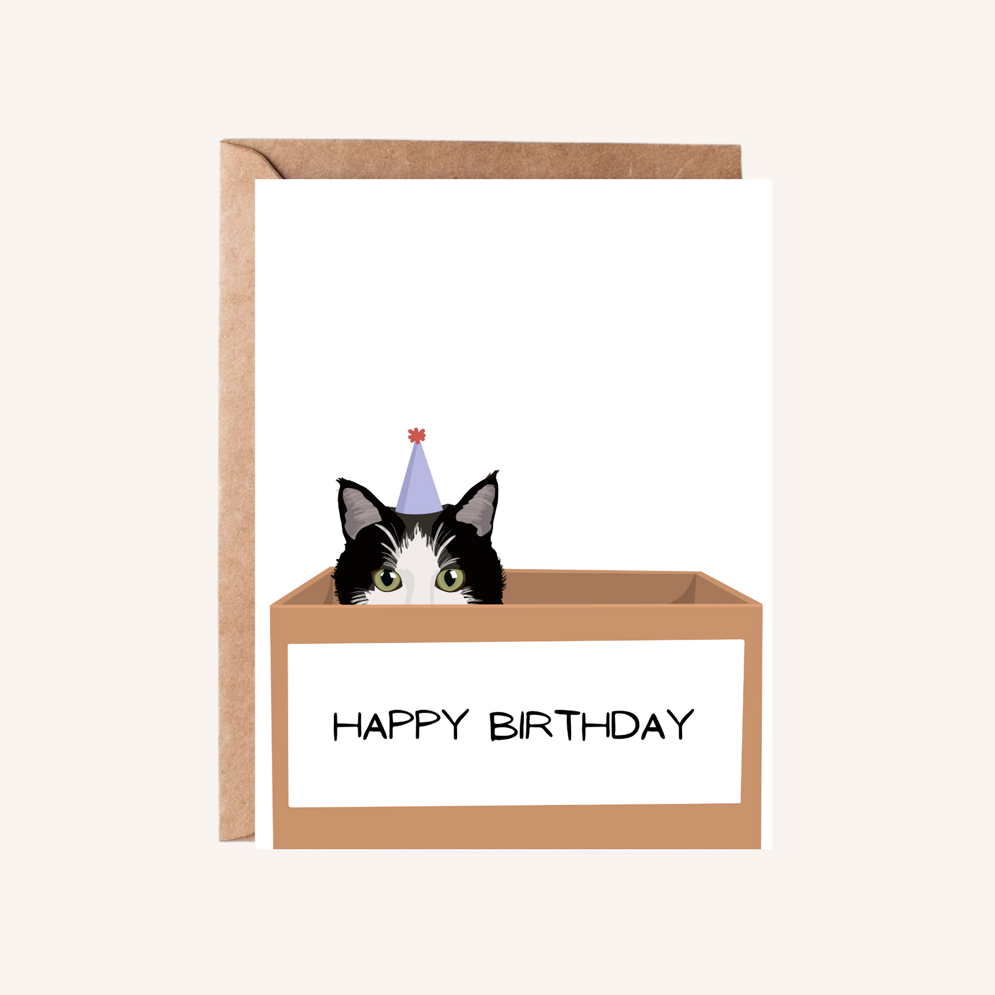 Birthday Cat Card | Cat in Box