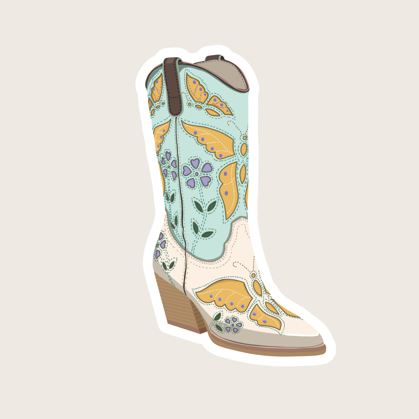 Cowgirl Boot Sticker