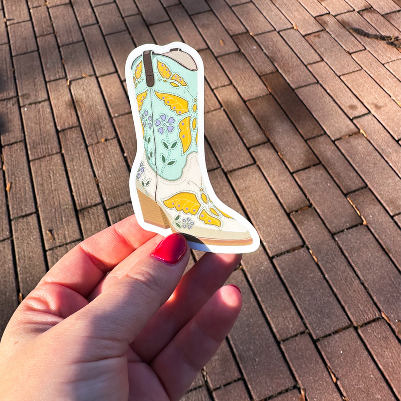 Cowgirl Boot Sticker