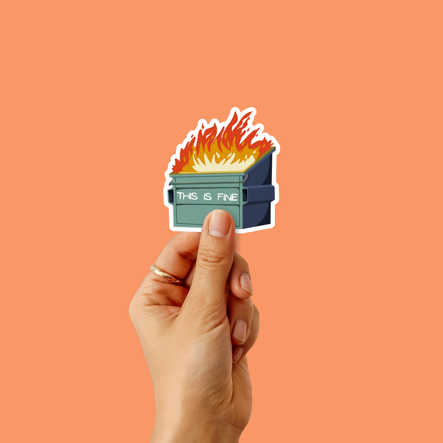 Dumpster Fire Sticker
