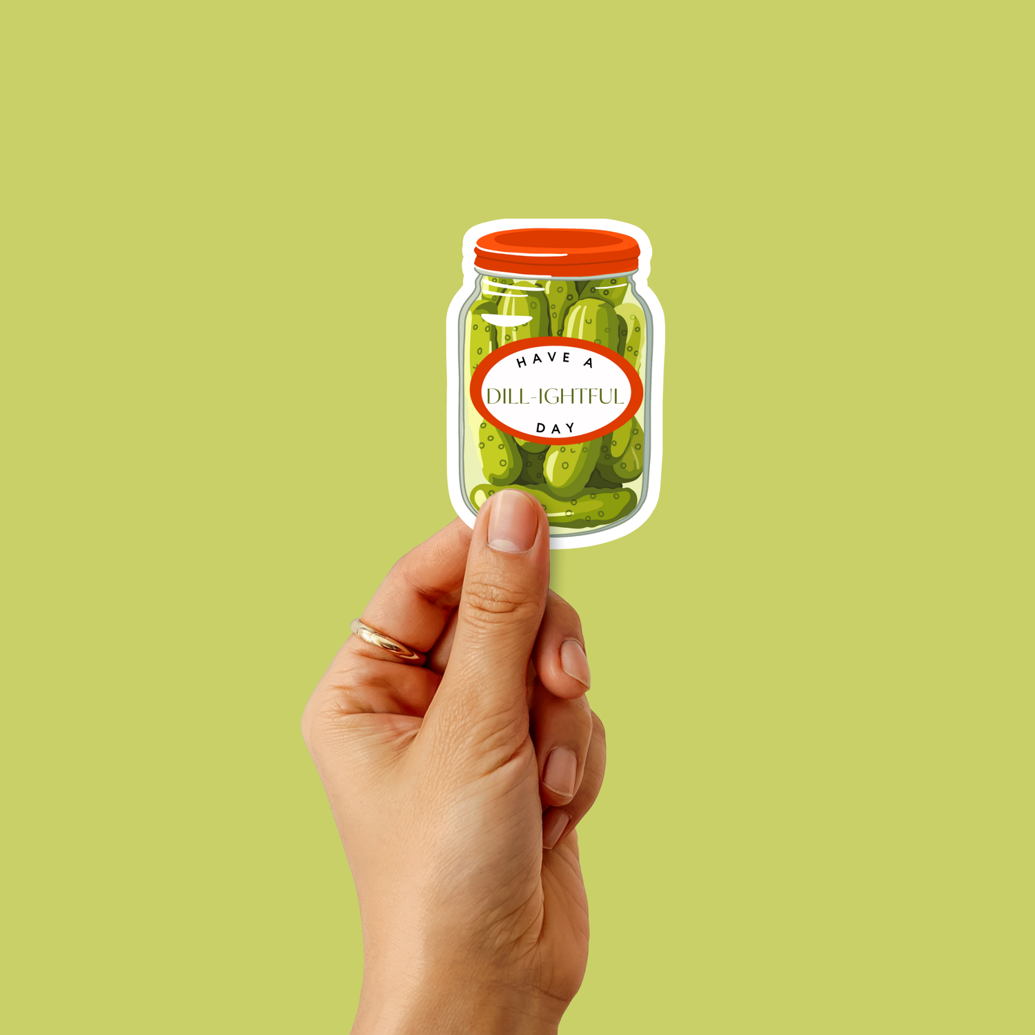 Have a Dill-ightful Day Pickle Sticker