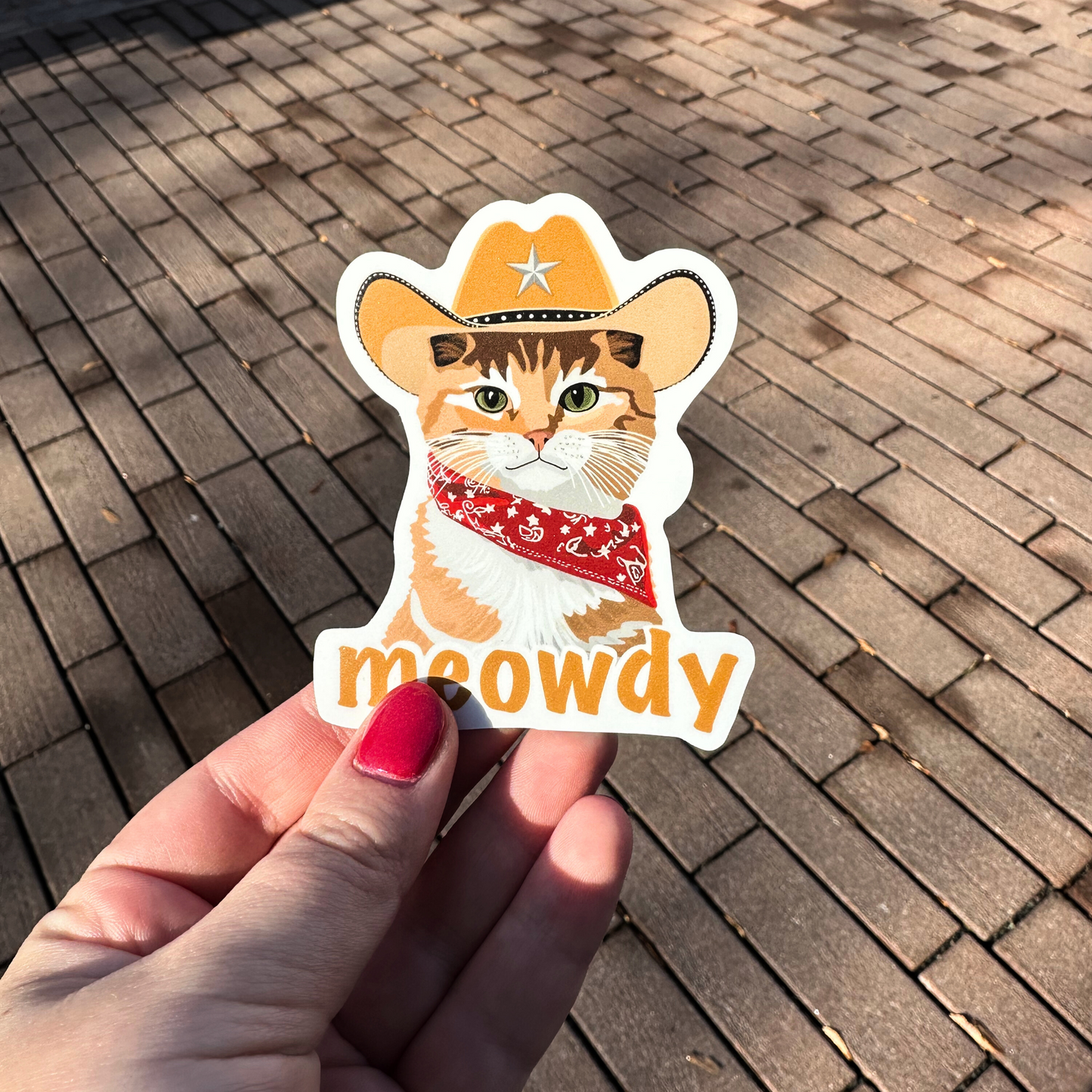 Meowdy Cowby Cat Sticker