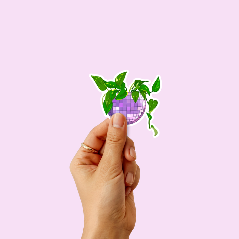 Disco Ball Plant Sticker